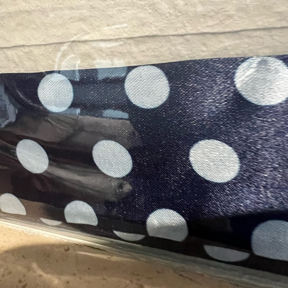 Navy Blue Polka Dot Ribbon